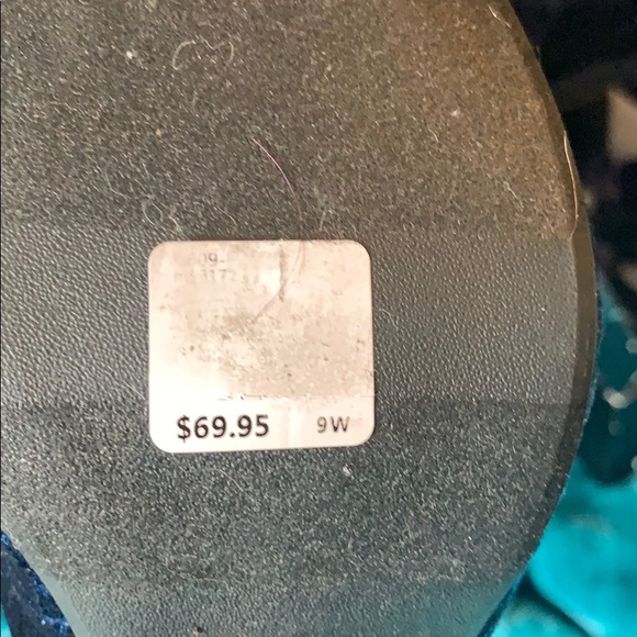 Lane Bryant Blue Crushed Velvet Heeled Booties - Picture 4 of 6